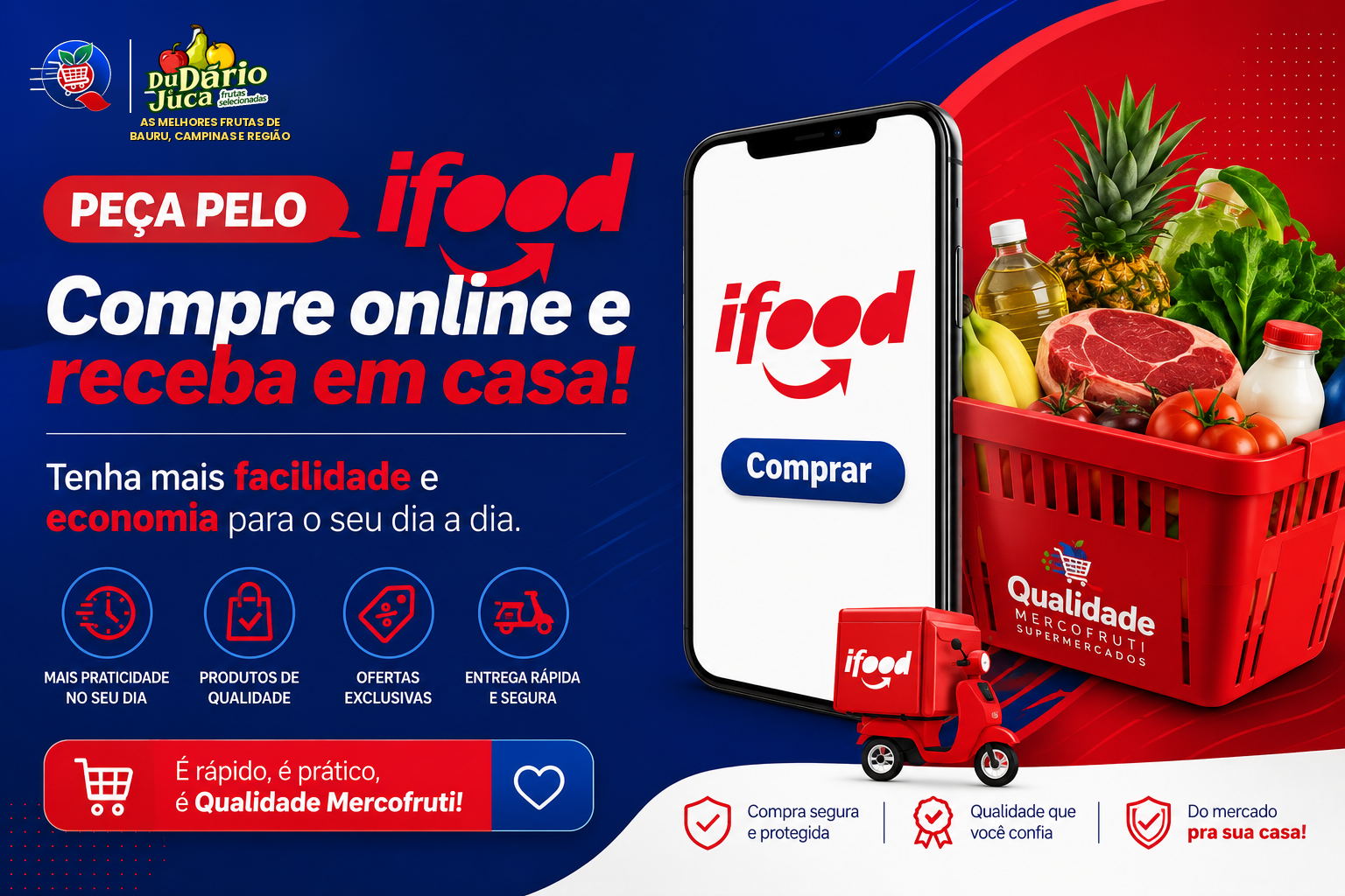 Qualidade Mercofruti — peça pelo iFood. Compre online e receba em casa.